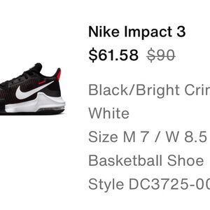Nike Impact 3 basketball shoes